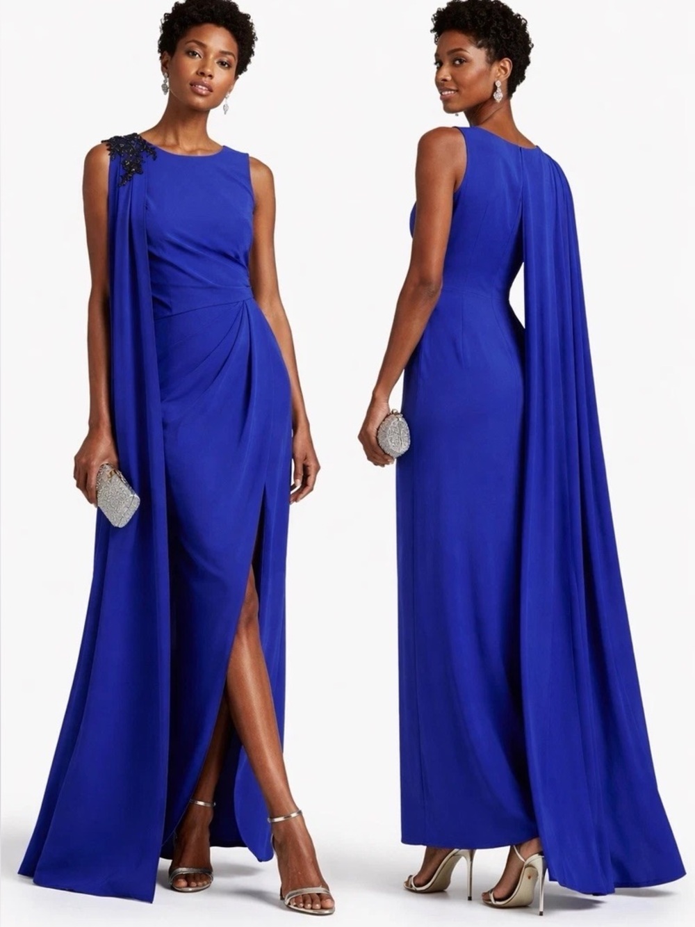 NEW Marchesa Notte  Applique Crepe Gown size 2 NWT